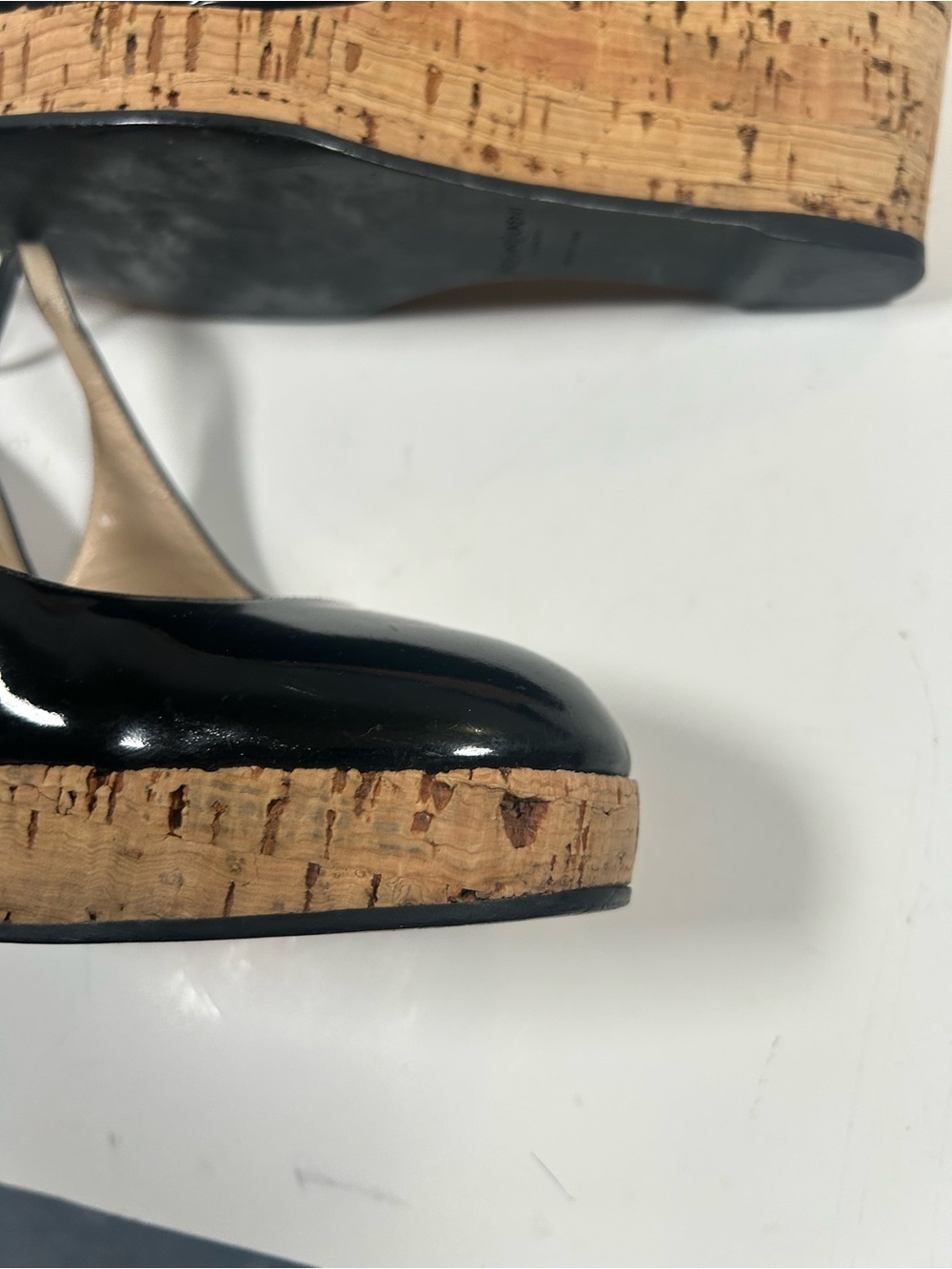 Yves Saint Laurent Black Patent Leather Slingback Clog Mules - Picture 12 of 16